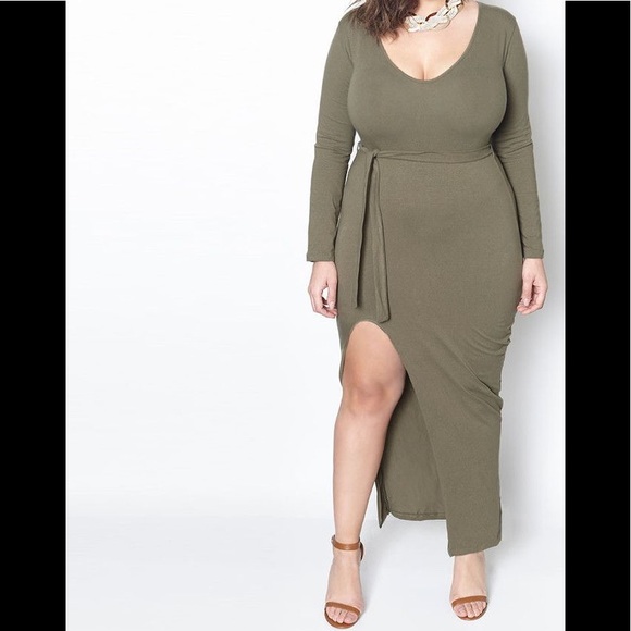 Rebdolls Dresses & Skirts - High Split Bodycon Dress